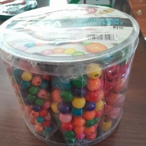 Colorful Wooden Bead Assortment